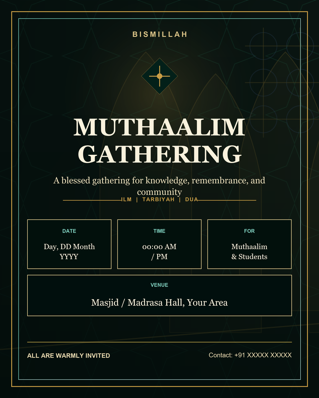 Muthaalim Gathering Poster